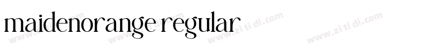 maidenorange regular字体转换 maidenorange regular字体转换